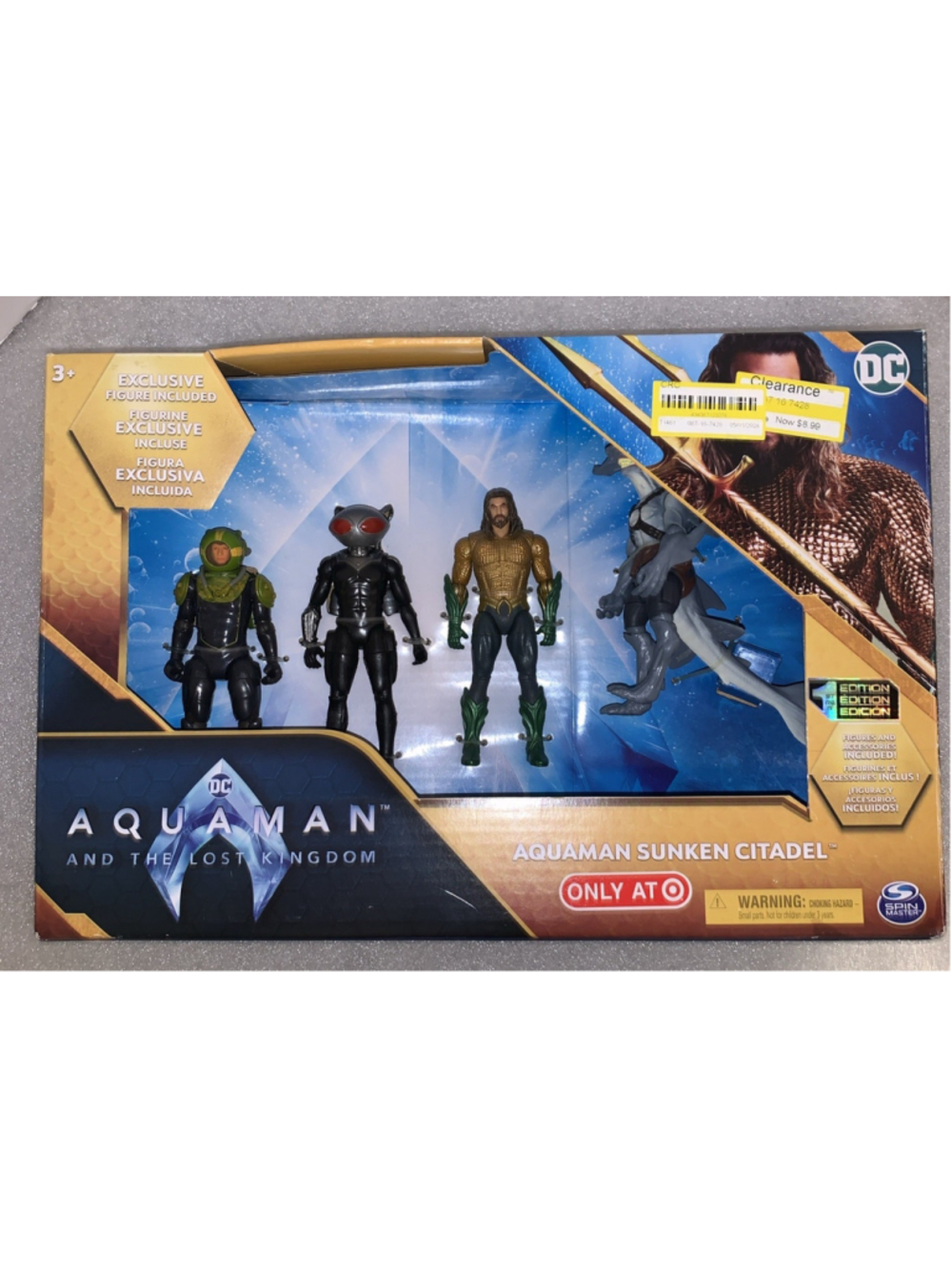 Aquaman & Lost Kingdom: AQUAMAN, BLACK MANTA, MANTA MAN & SHARK GUARD 4" Figures